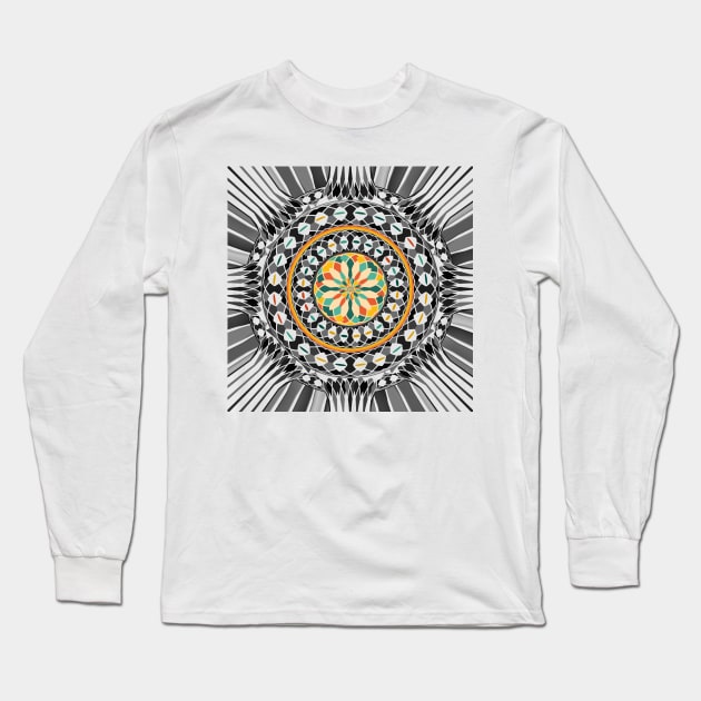 High contrast mandala Long Sleeve T-Shirt by Gaspar Avila